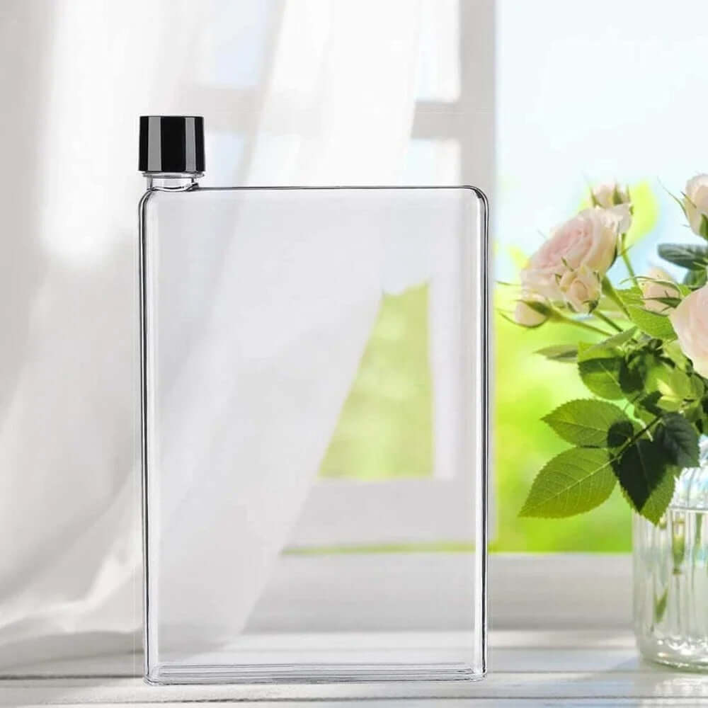 Reusable Slim Flat Water Bottle 420ml